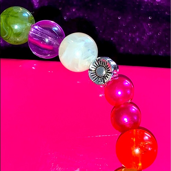 🧿2/$15🧿 NIB/NWT One Sz Love Chakra Beaded Stretch Bracelet - Picture 8 of 15